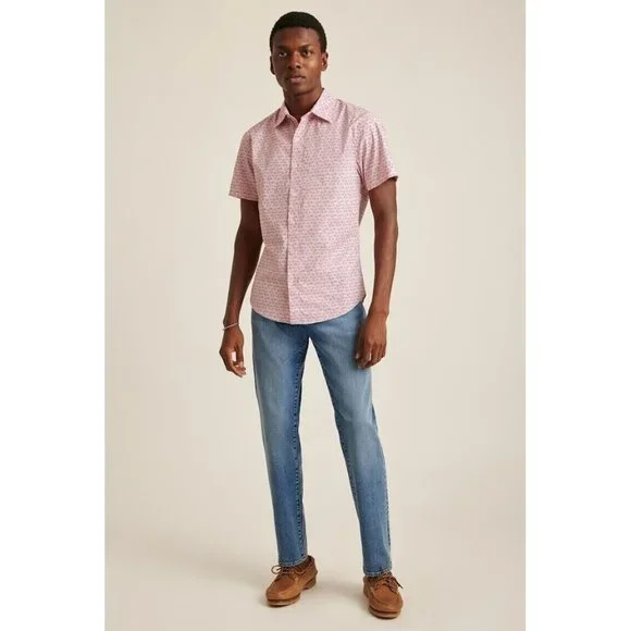 Bonobos Riviera Short Sleeve Men's Shirt Athletic Fit Buttondown Print L Bonobos Riviera Short Sleeve Men's Shirt Athletic Fit Buttondown Print L